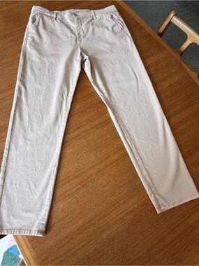 Ag Adriano Goldschmied Soft Peach Straight-Leg Pants
